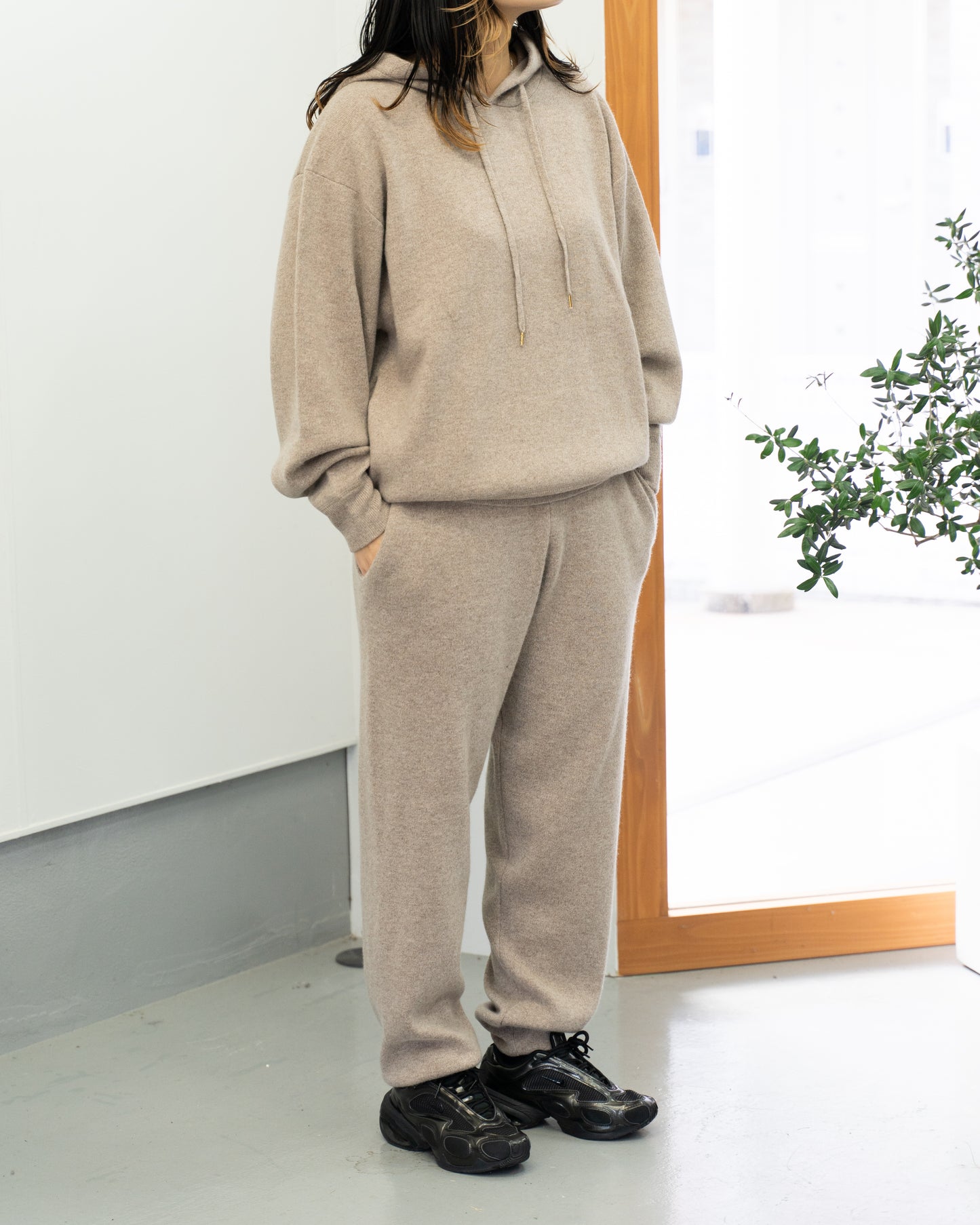 WOOL CASHMERE SWEAT PT - T.BEIGE