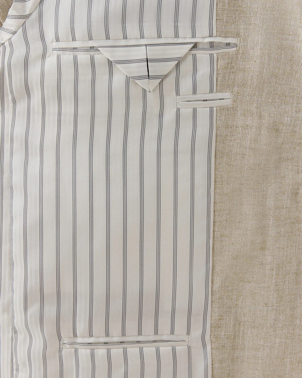 RAYON LINEN LAME JACKET - BEIGE