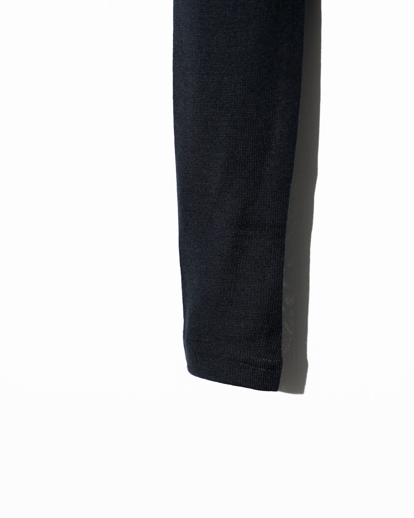 WOOL JERSEY DETACHABLE CARDIGAN - BLACK
