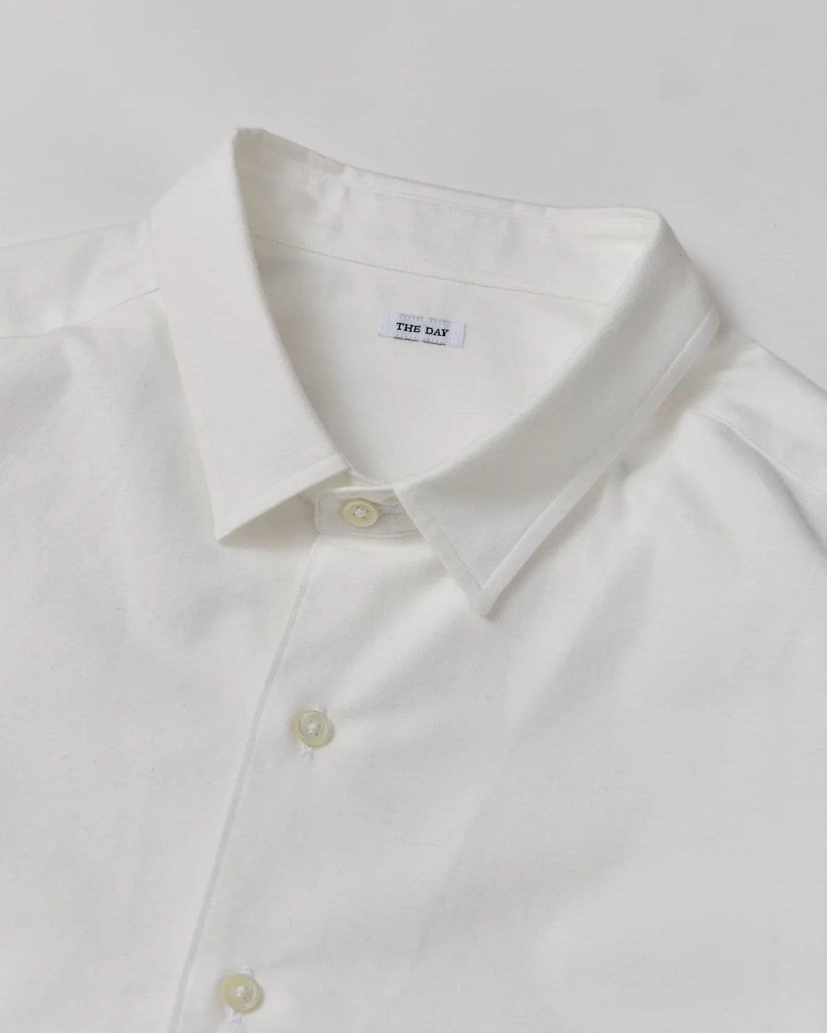 BRUSHED COTTON SHIRT - WHITE