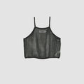 SQUARE MESH CAMISOLE - CHARCOAL