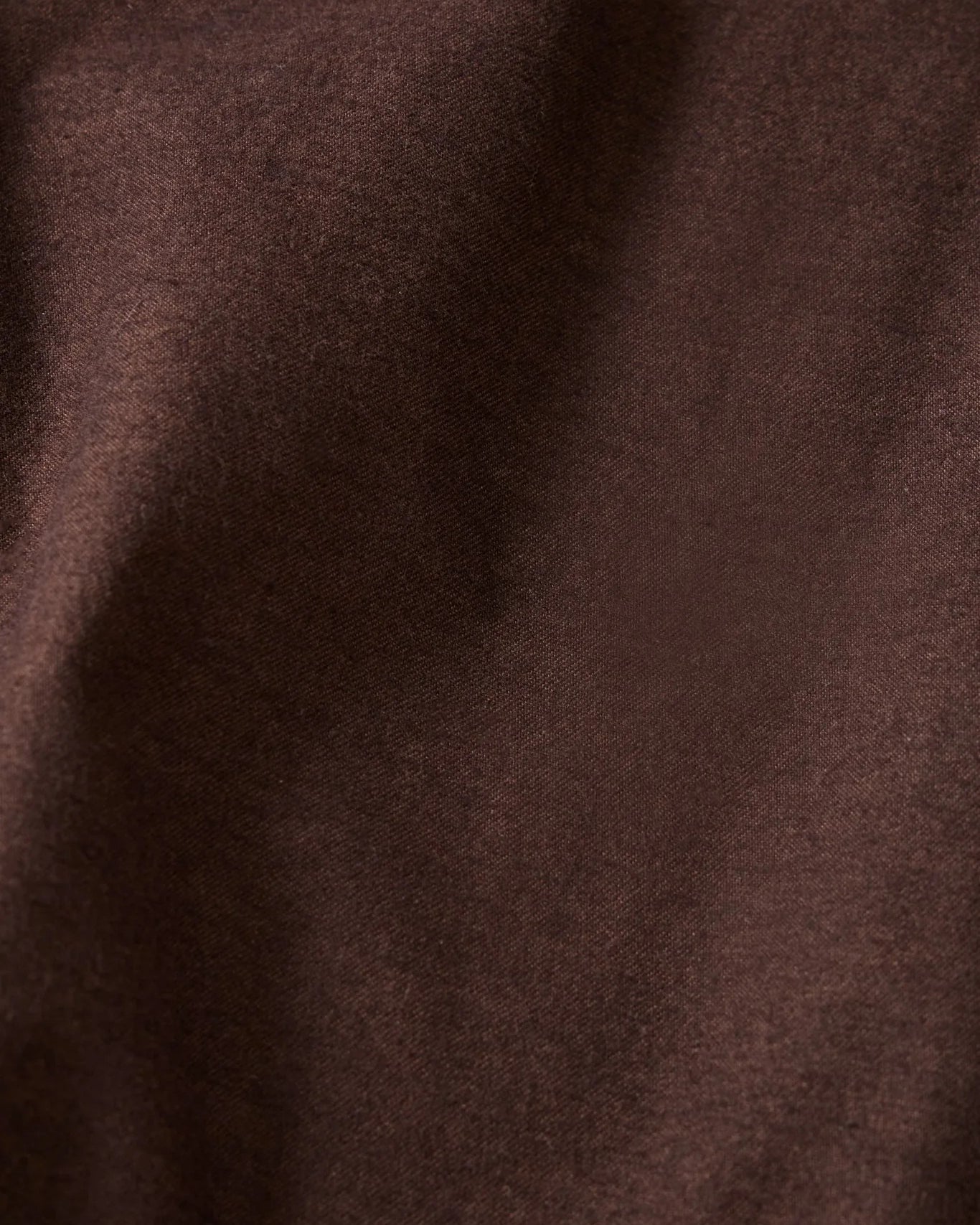 BRUSHED COTTON EASY TROUSERS - BROWN
