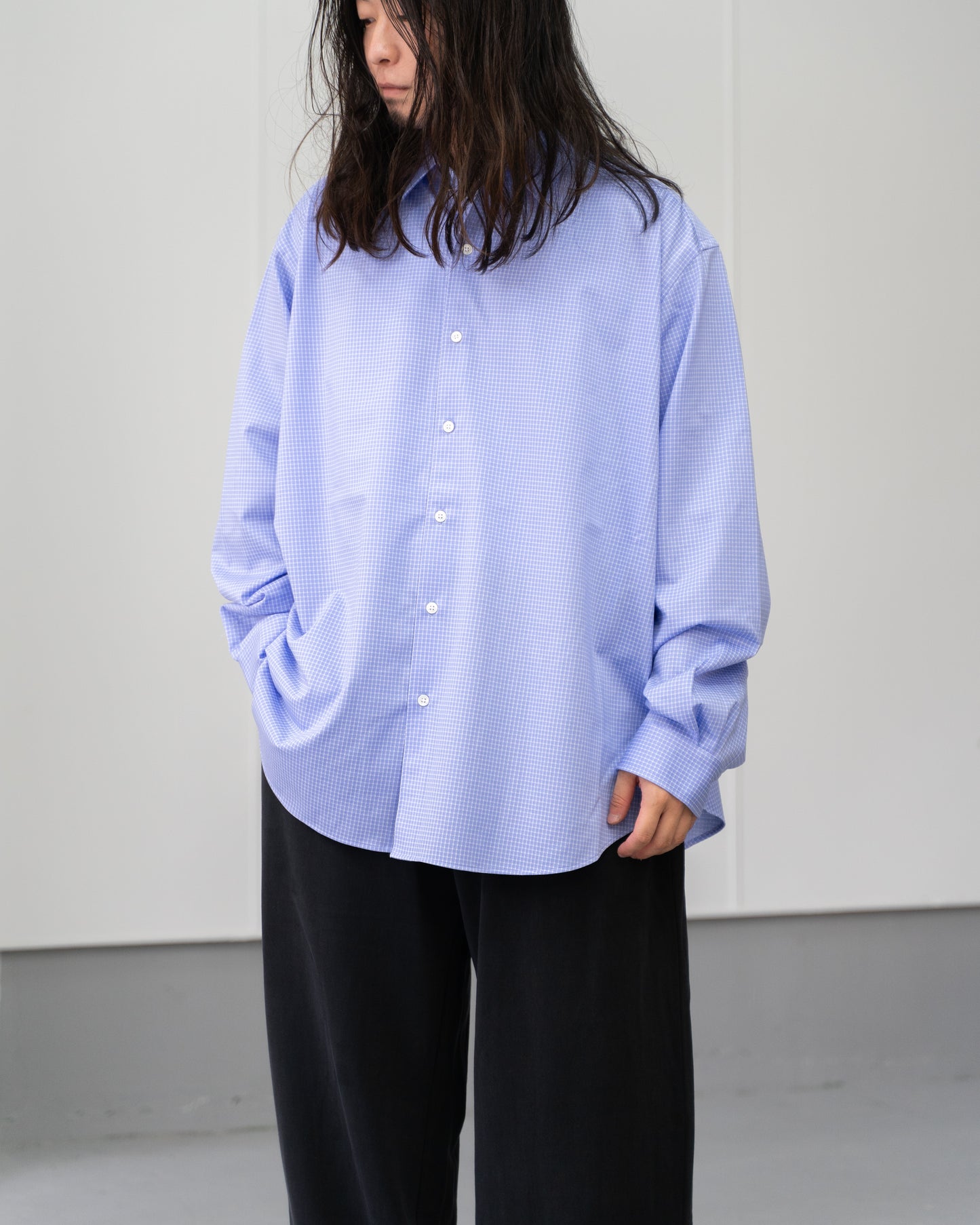 36G ATMOSPHERE CHECK SHIRT - PURPLE