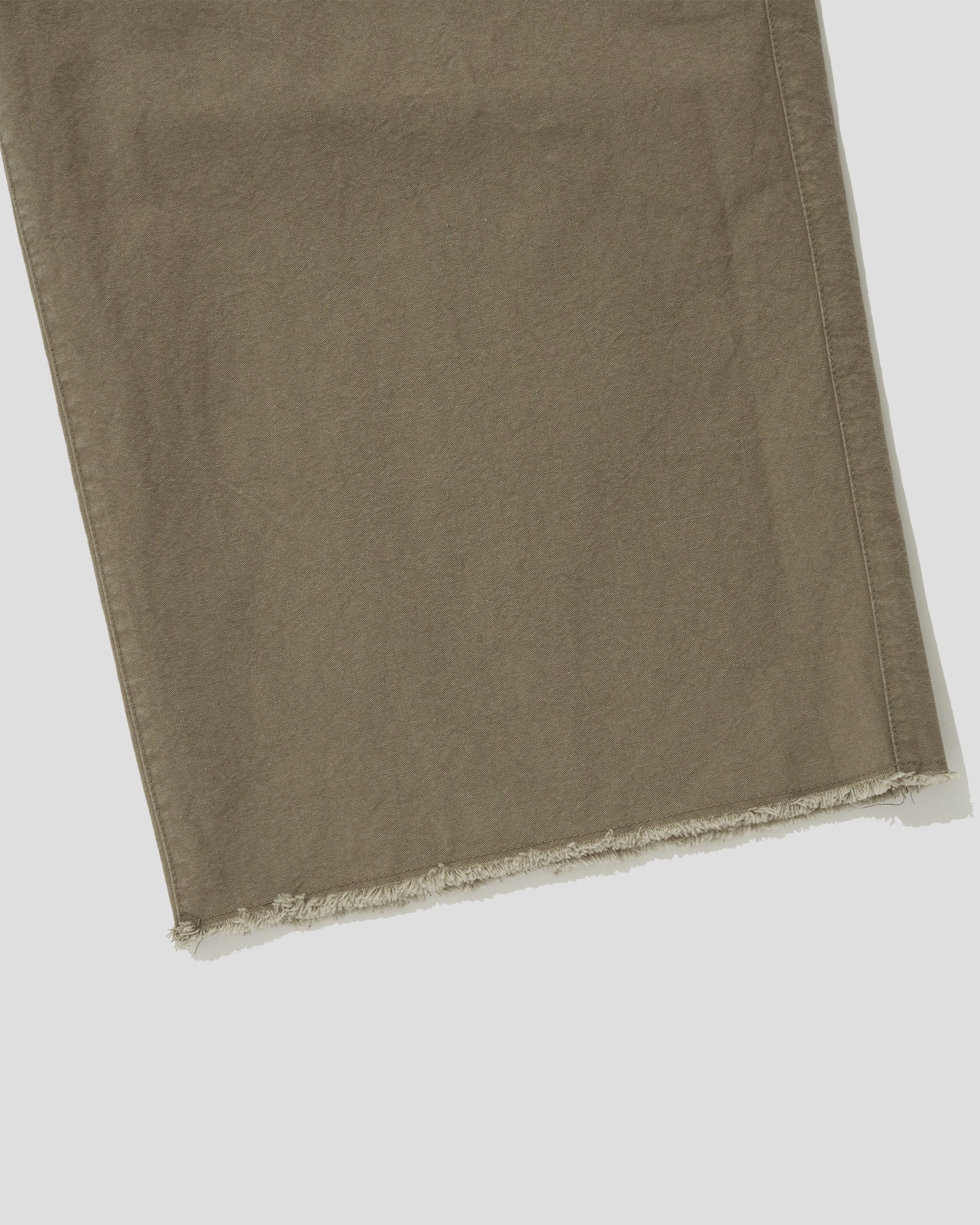 COTTON CATION TWIST WIDE PANTS - SMOKY BEIGE