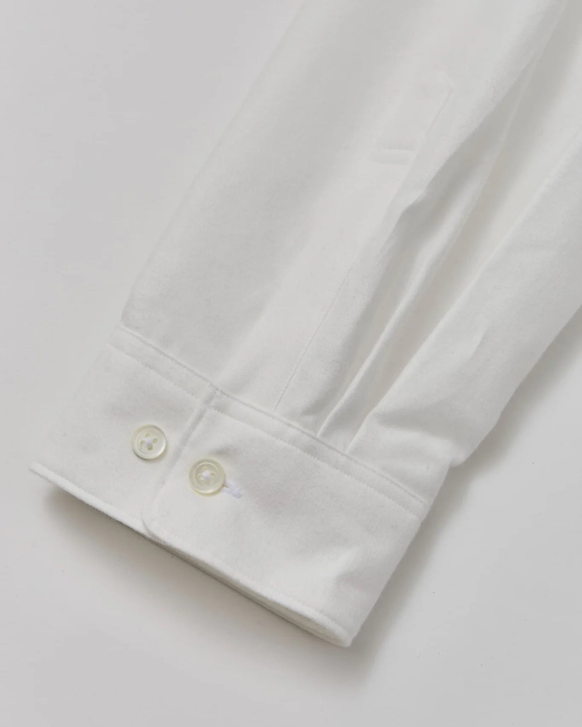 BRUSHED COTTON SHIRT - WHITE