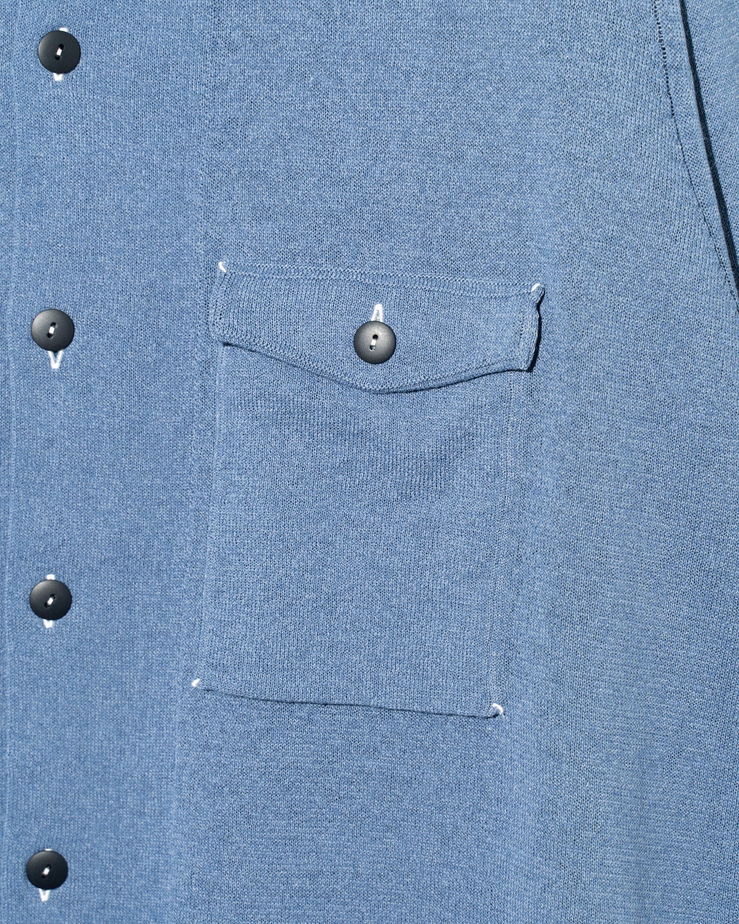 LINEN CHAMBRAY KNIT SHIRTS - INDIGO
