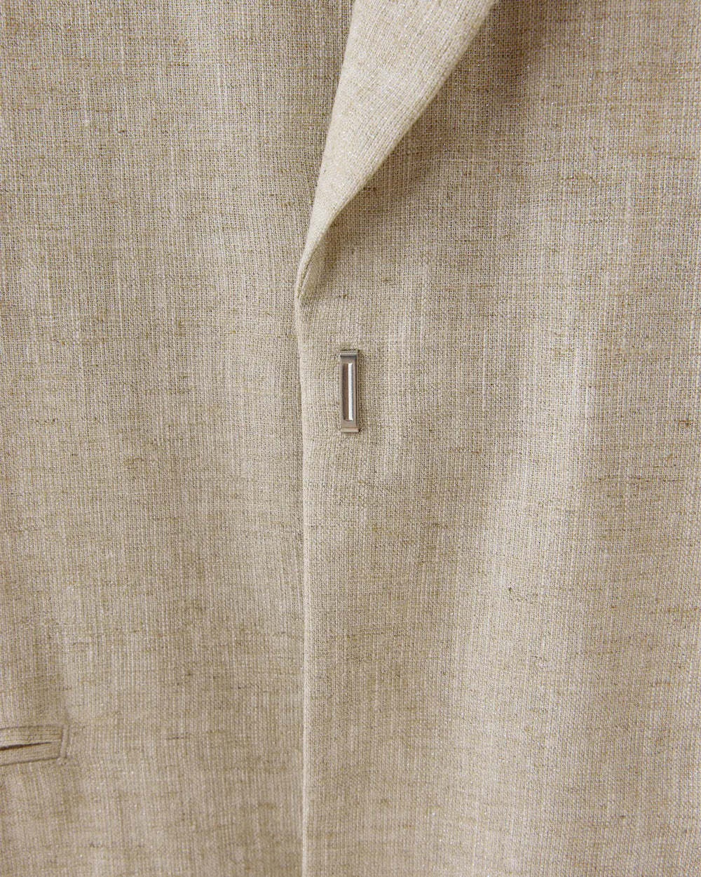 RAYON LINEN LAME JACKET - BEIGE