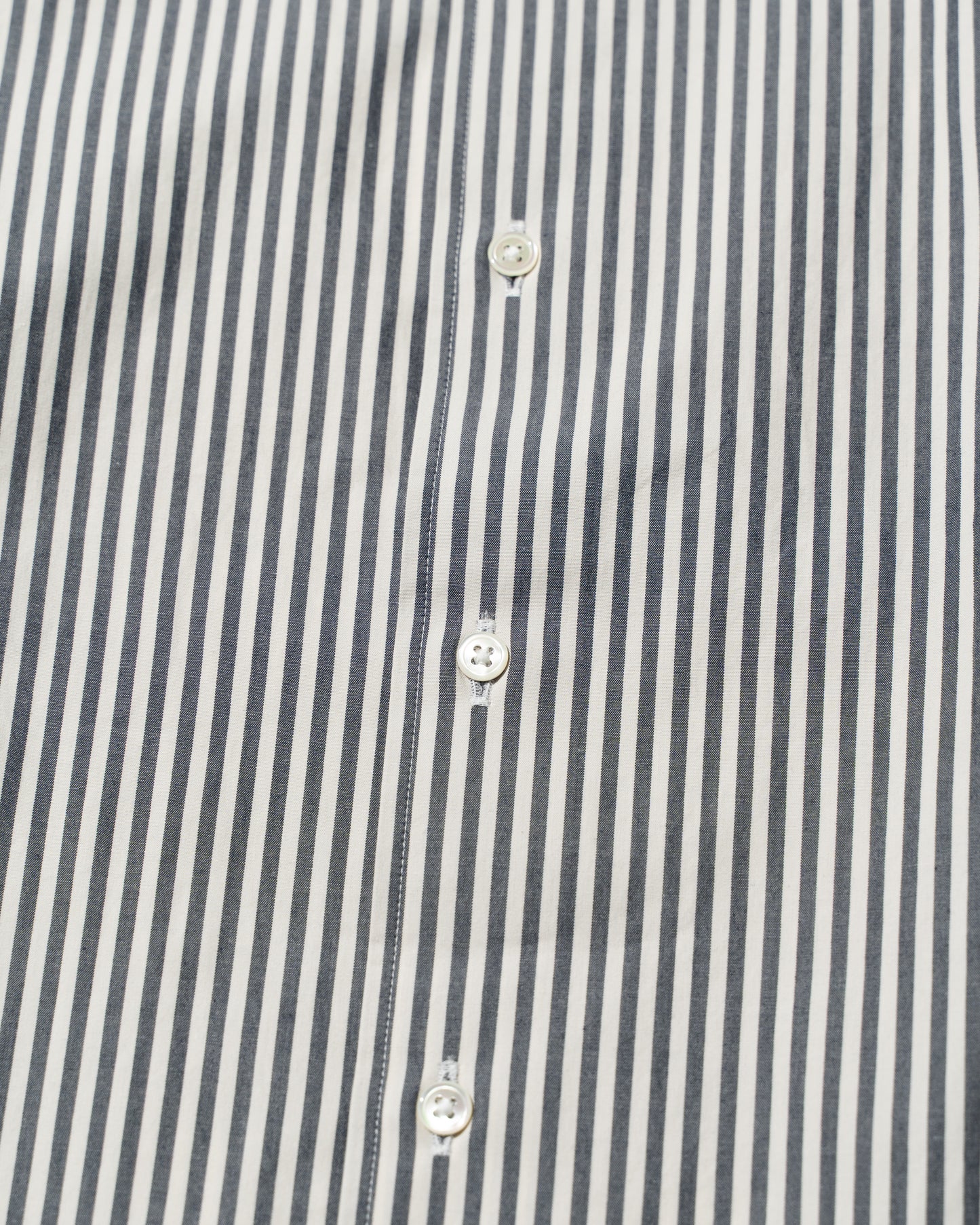 COTTON STRIPE SHIRT - NAVY