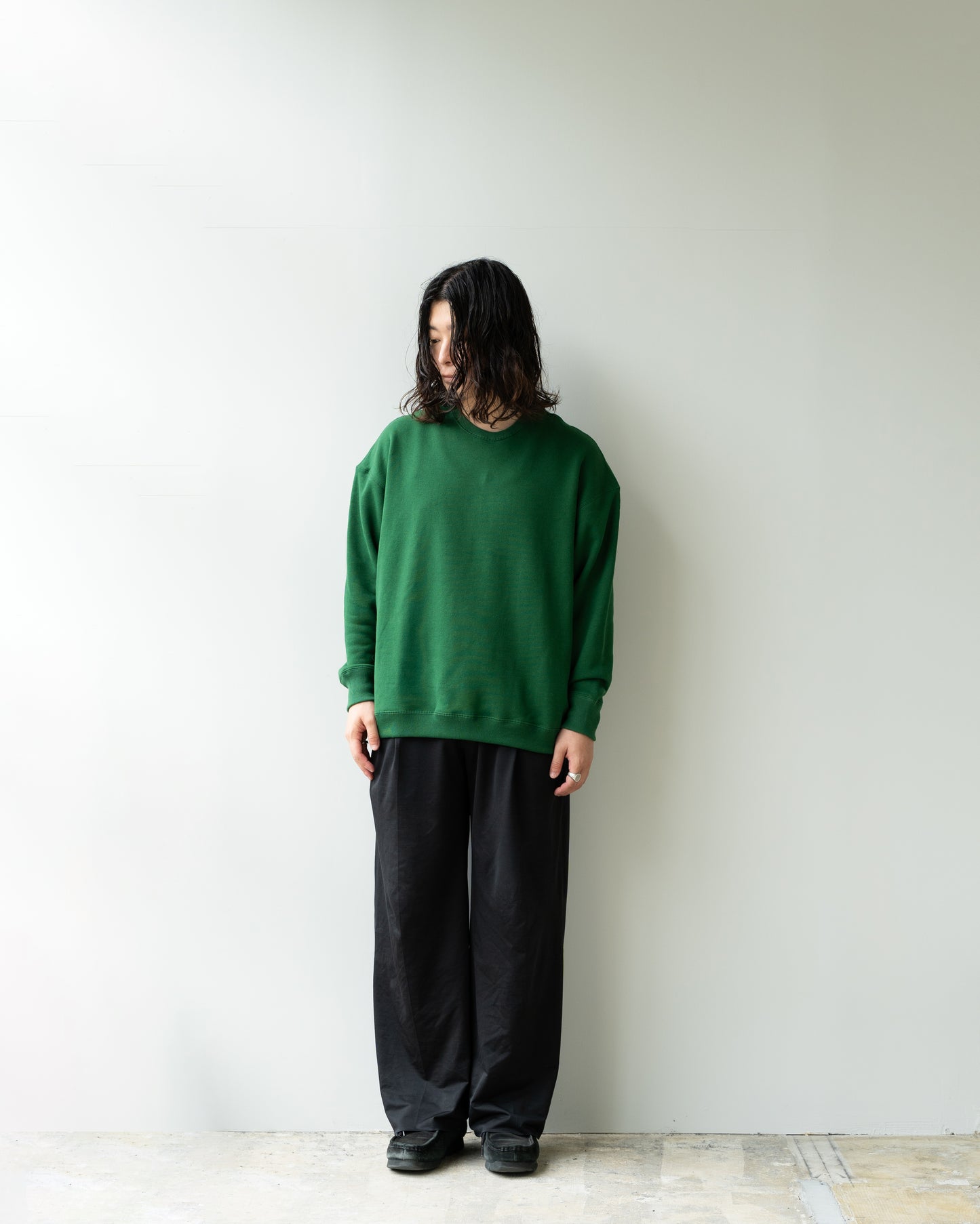 CREW NECK SWEAT - GREEN