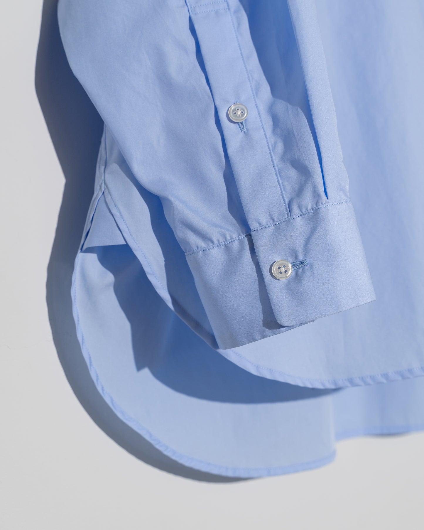 BROAD COTTON WIDE SHIRTS - SAX BLUE