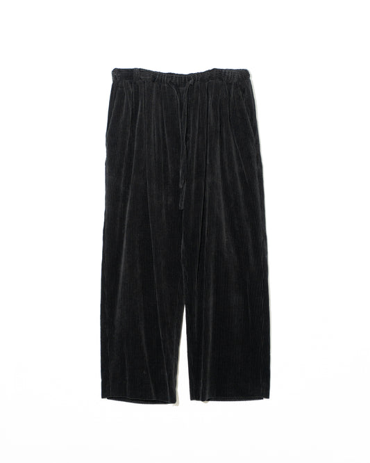 CORDUROY RELAX PANTS - BLACK