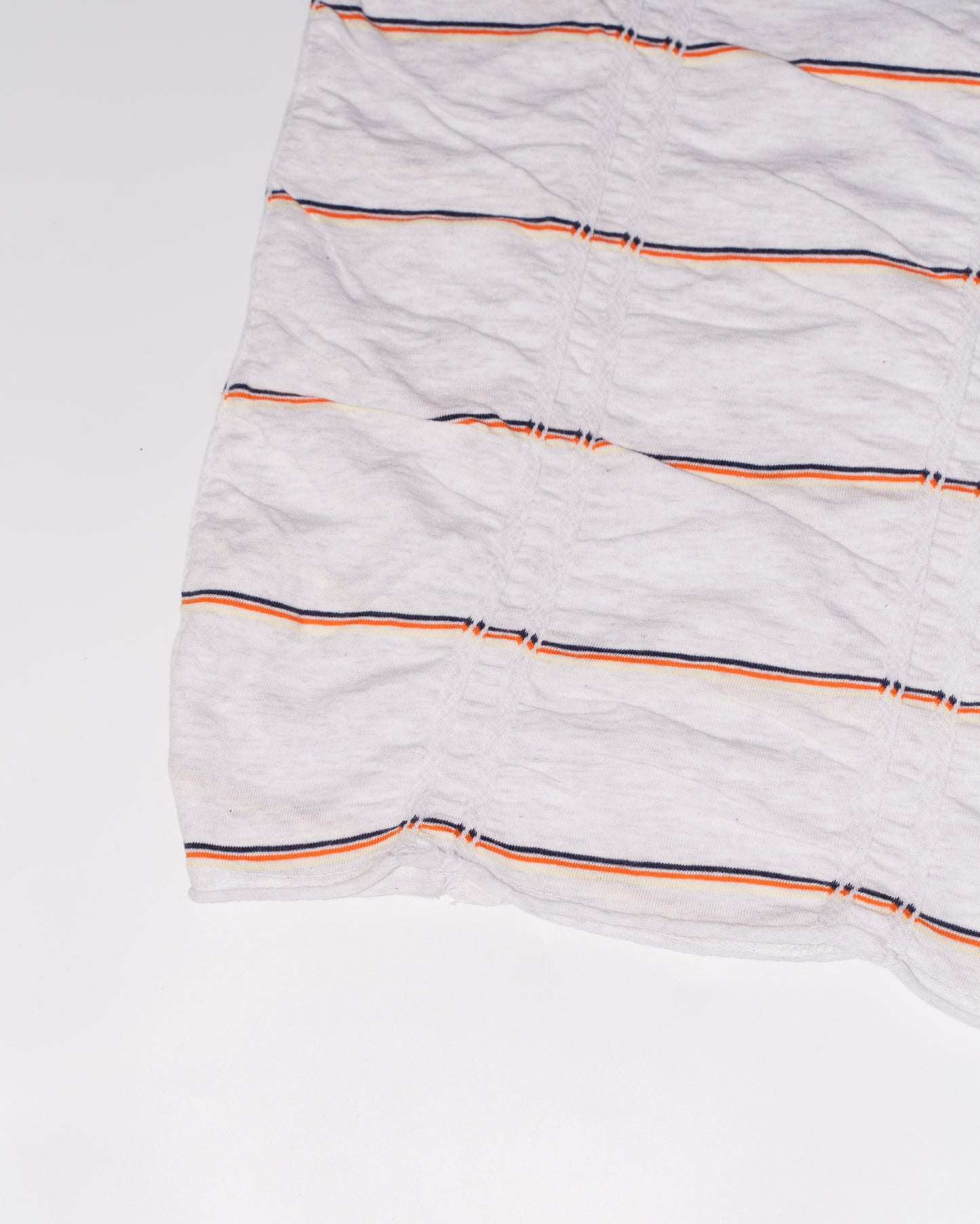 TUCKED JACQUARD BORDER SLEEVELESS - HEATHER GREY