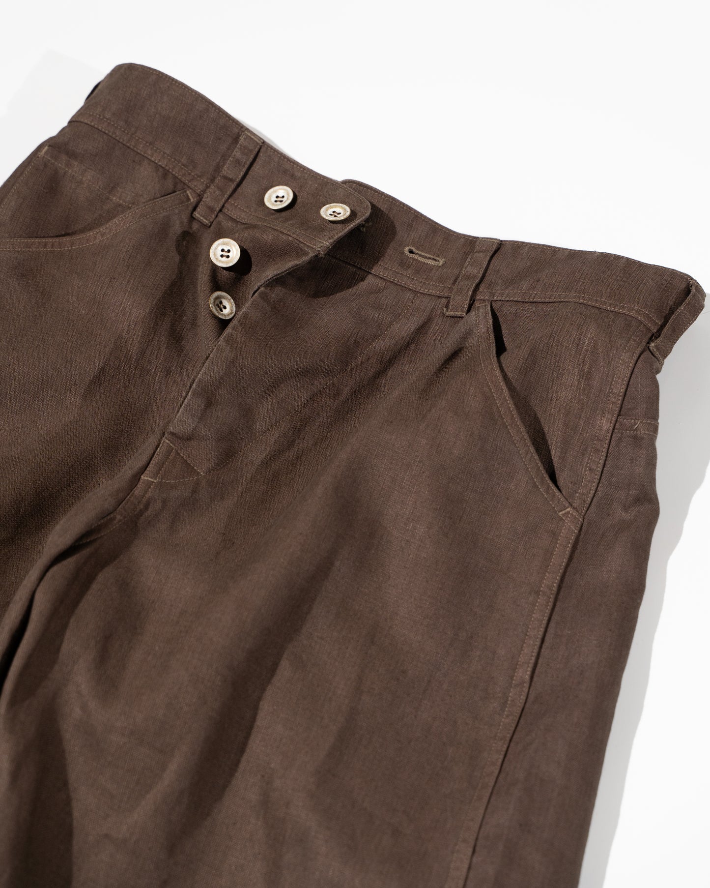 BACK ADJUST PT/HERRINGBONE - BROWN