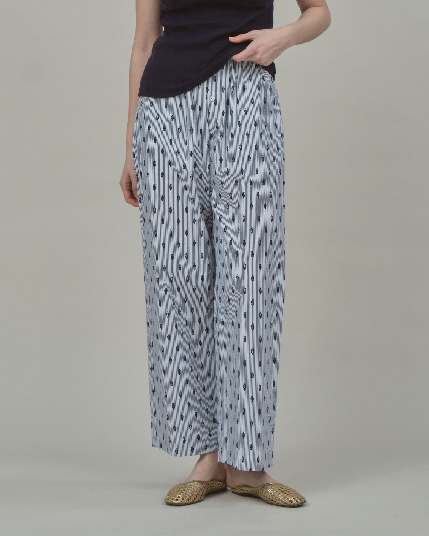 STRIPE EASY PANTS - OFF-WHITE