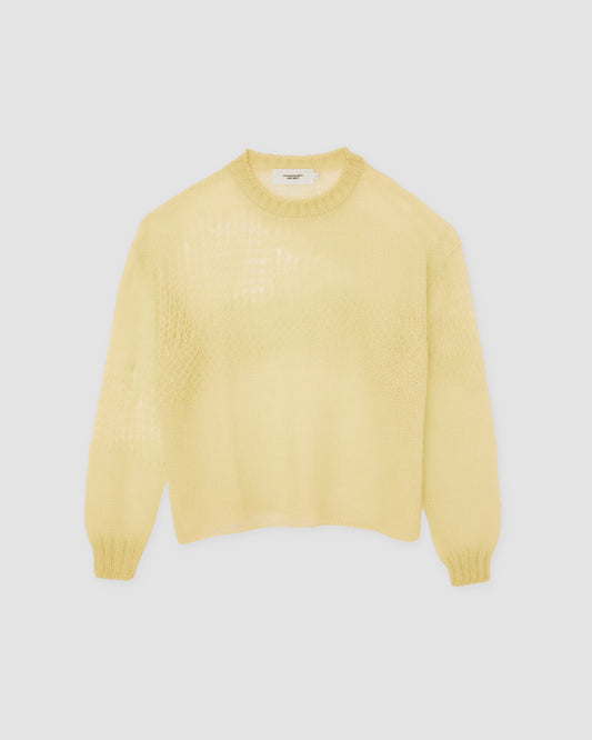 MOHAIR CREW NECK SWEATER - EGG