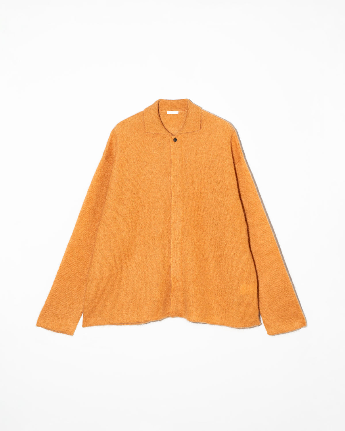 KID MOHAIR KNIT SHIRTS - ORANGE