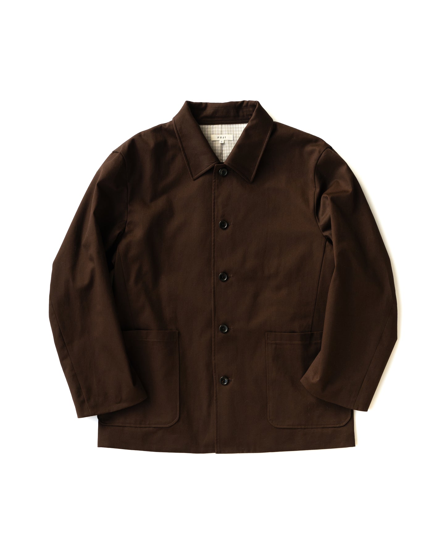 COTTON SHIRT JACKET - BROWN