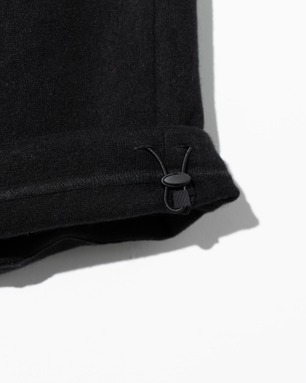 WOOL JERSEY EASY PANTS - BLACK