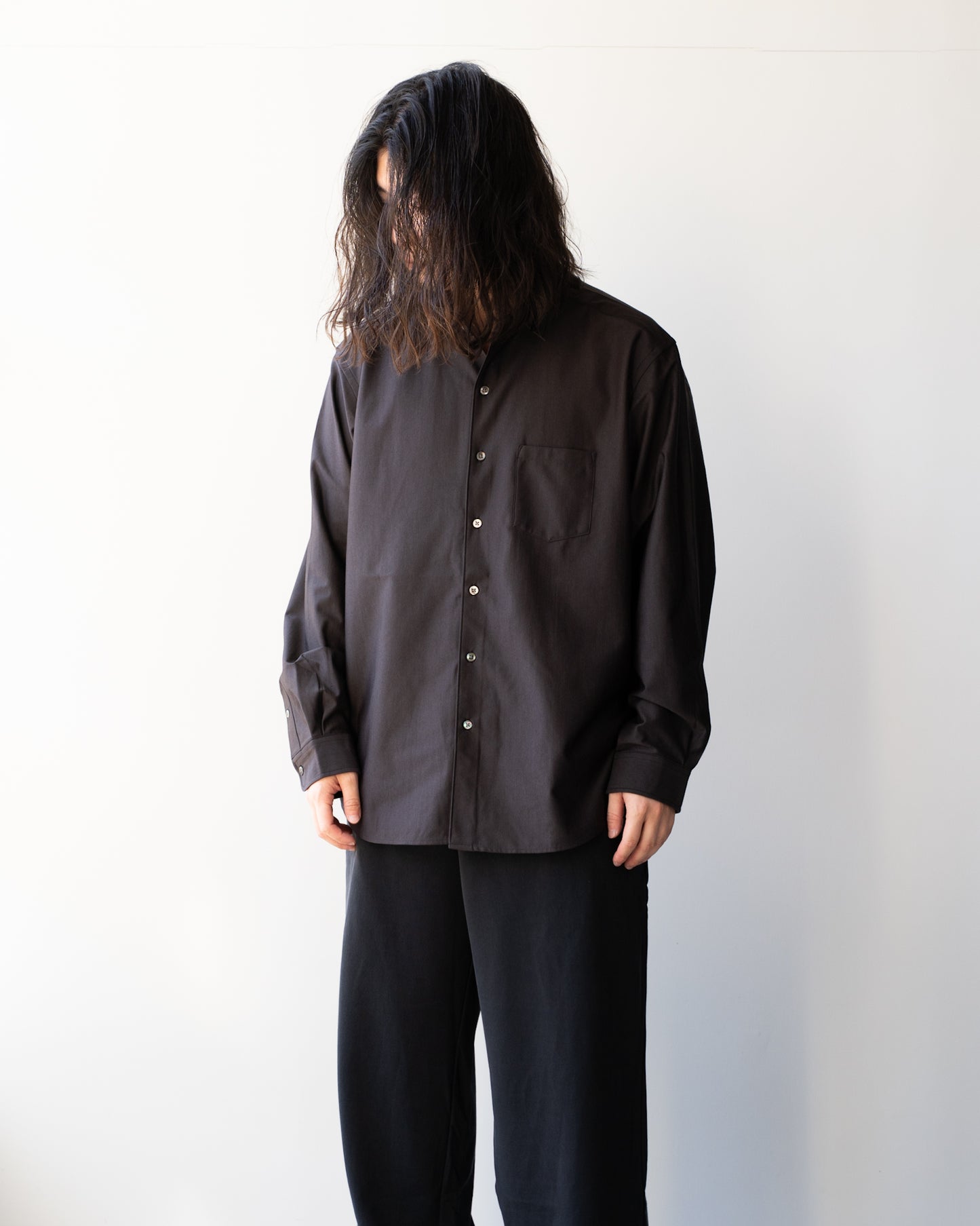 36G WOOL ATMOSPHERE SHIRT - BROWN