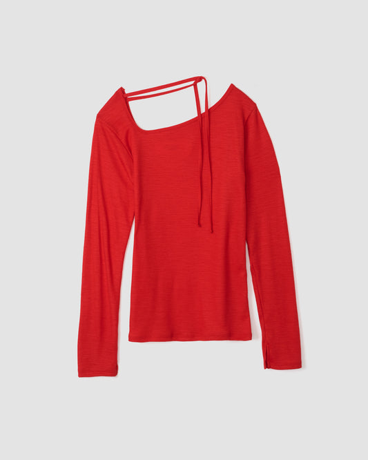 WOOL NECK CHOKER P/O - RED
