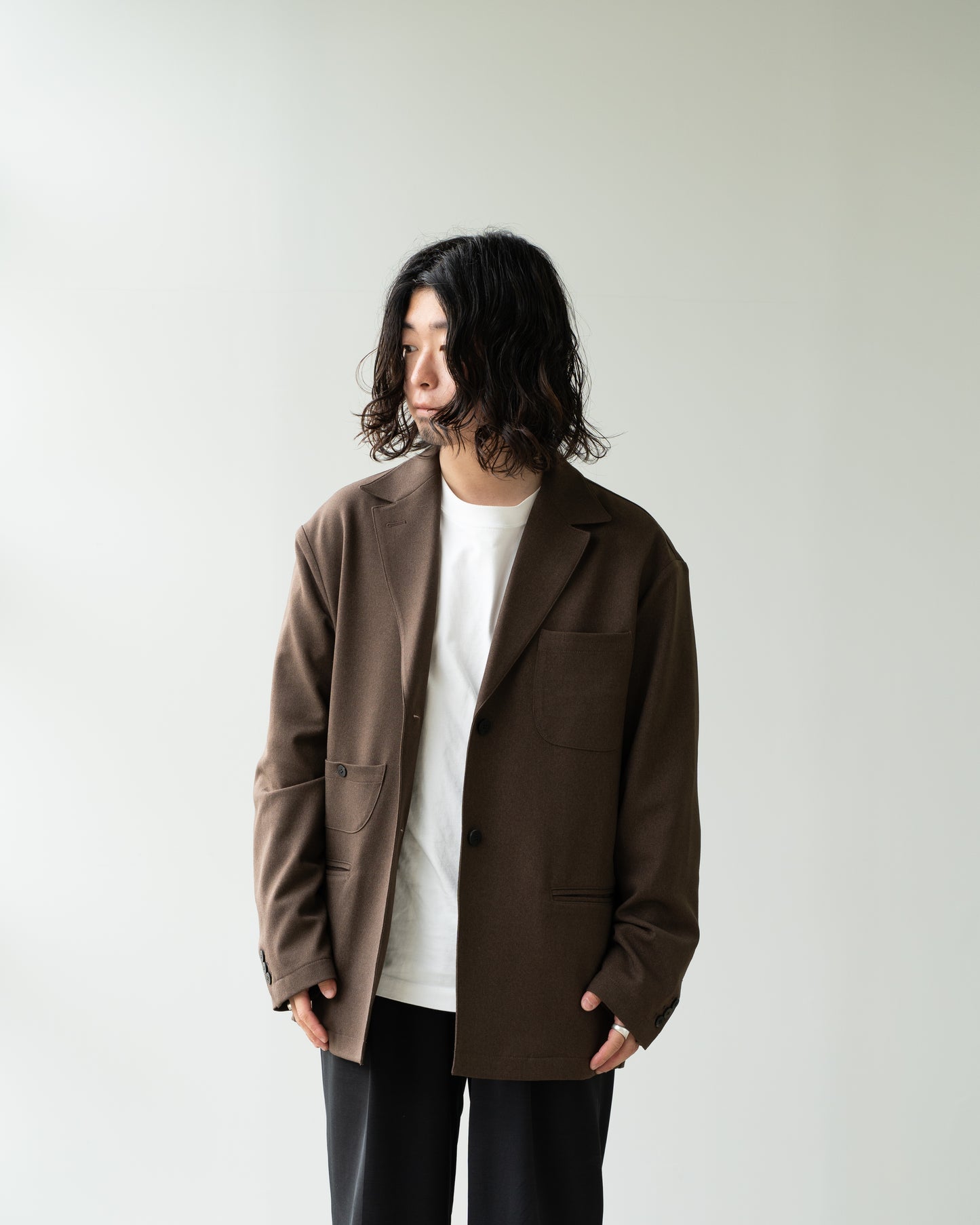 PREMIUM SAPA SAFARI JACKET - MELANGE BROWN