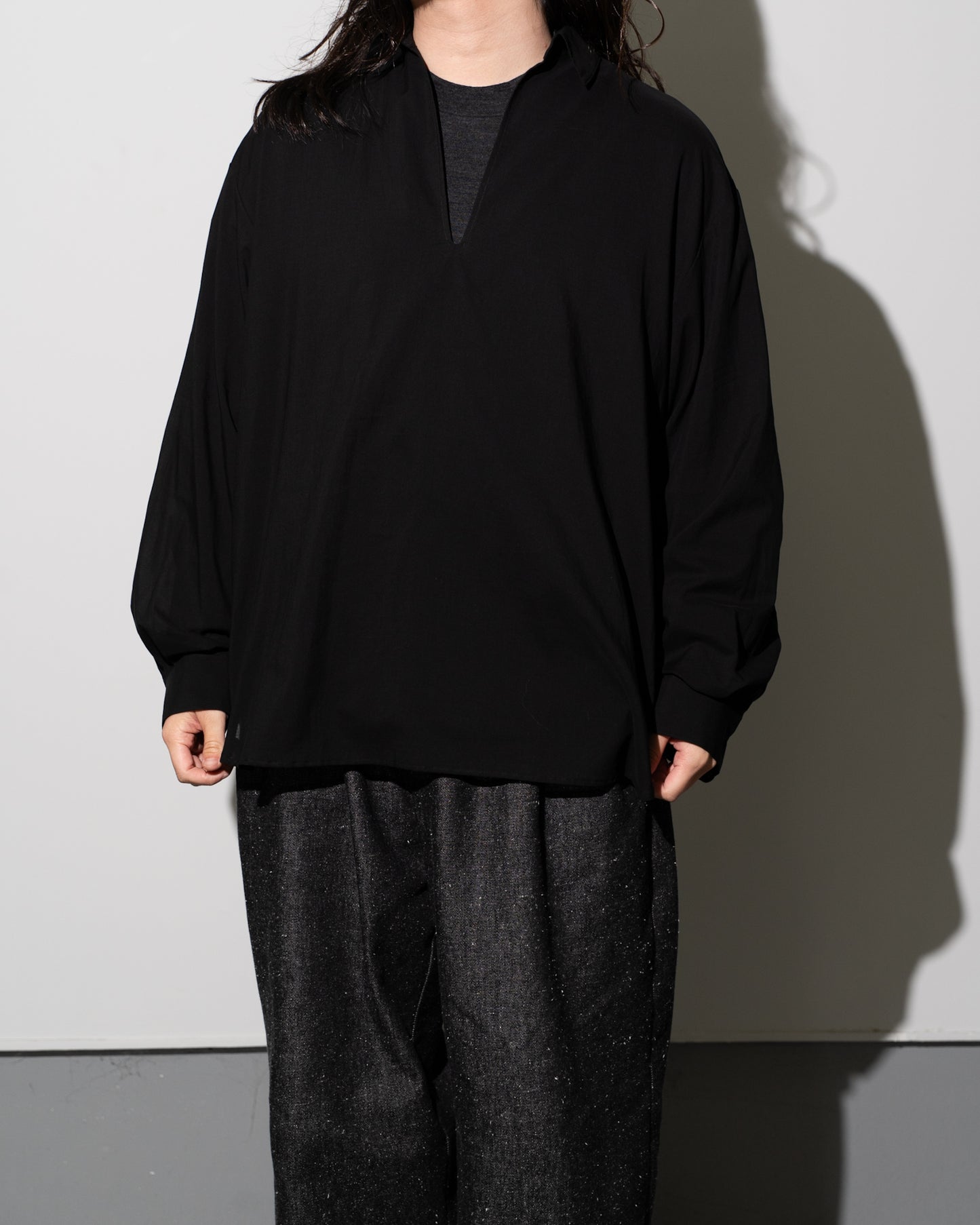 SUPERIOR COTTON SKIPPER SHIRTS - BLACK