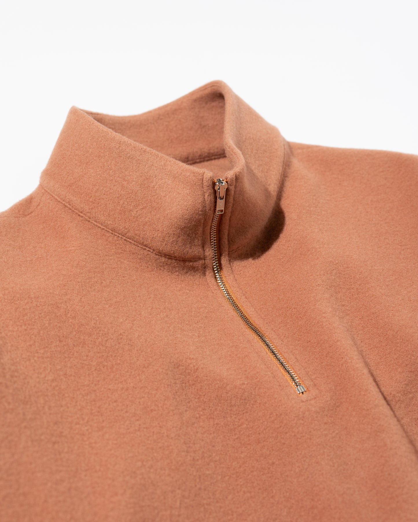 BRUSHED WOOL PULLOVER - ORANGE