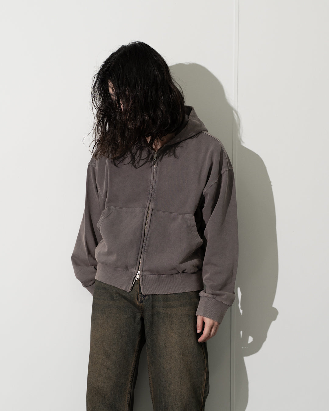 AGING DESTROYED SWEATSHIRT - MELANGE GRAY