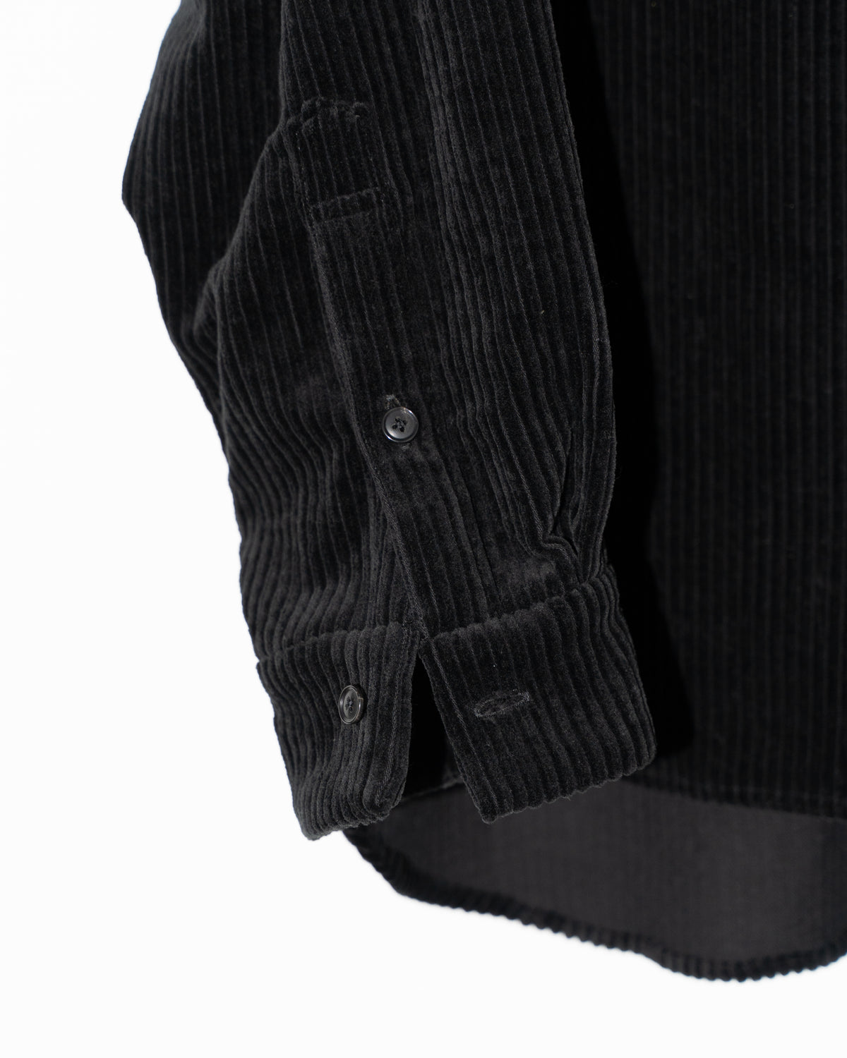 CORDUROY SKIPPER SHIRTS - BLACK