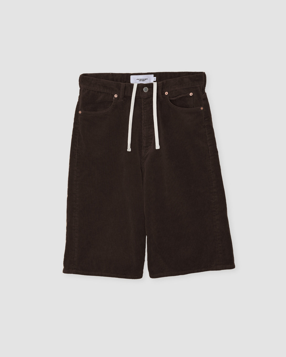 8W CORDUROY 5 POCKET 15 INCH SHORT PANTS - BROWN