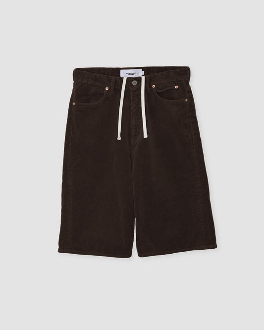 8W CORDUROY 5 POCKET 15 INCH SHORT PANTS - BROWN