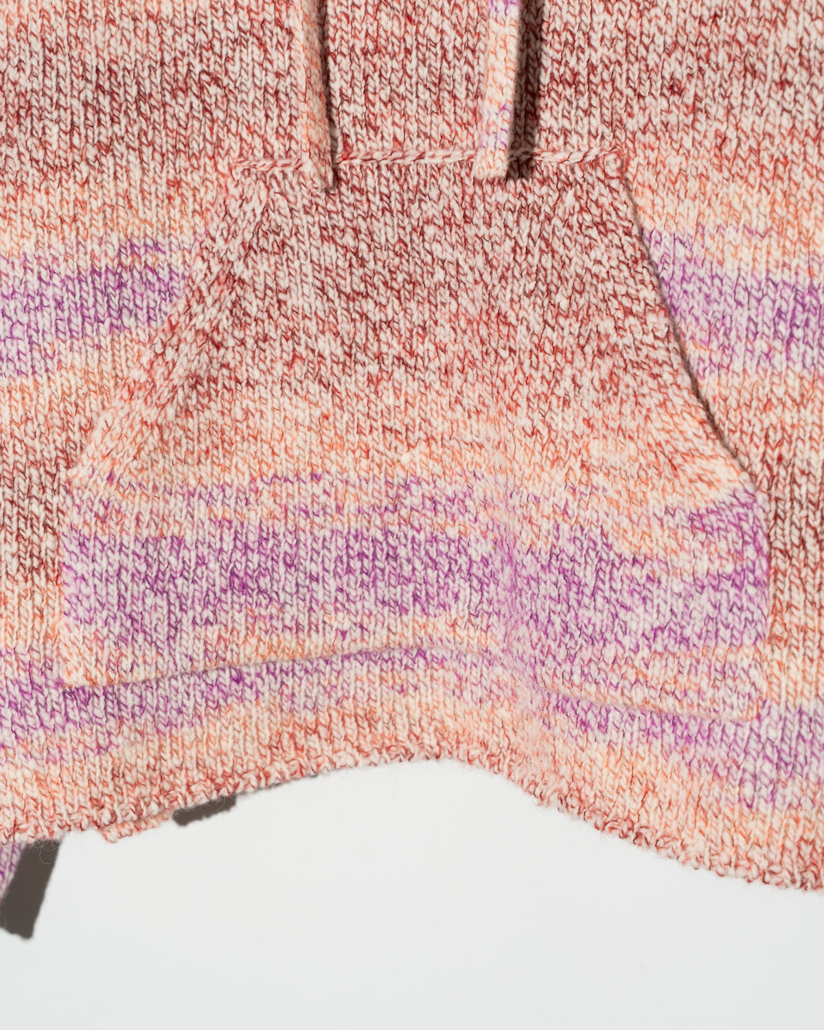 WOOL MEXICAN KNIT PARKA - PINK