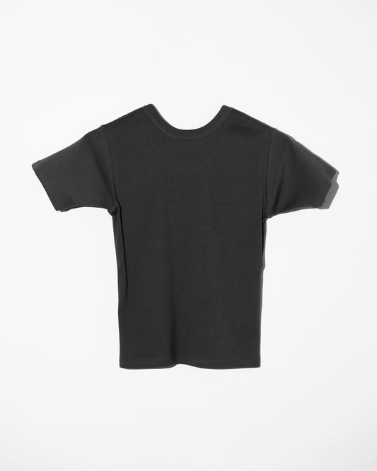 STRAP DETAIL TEE - CHARCOAL