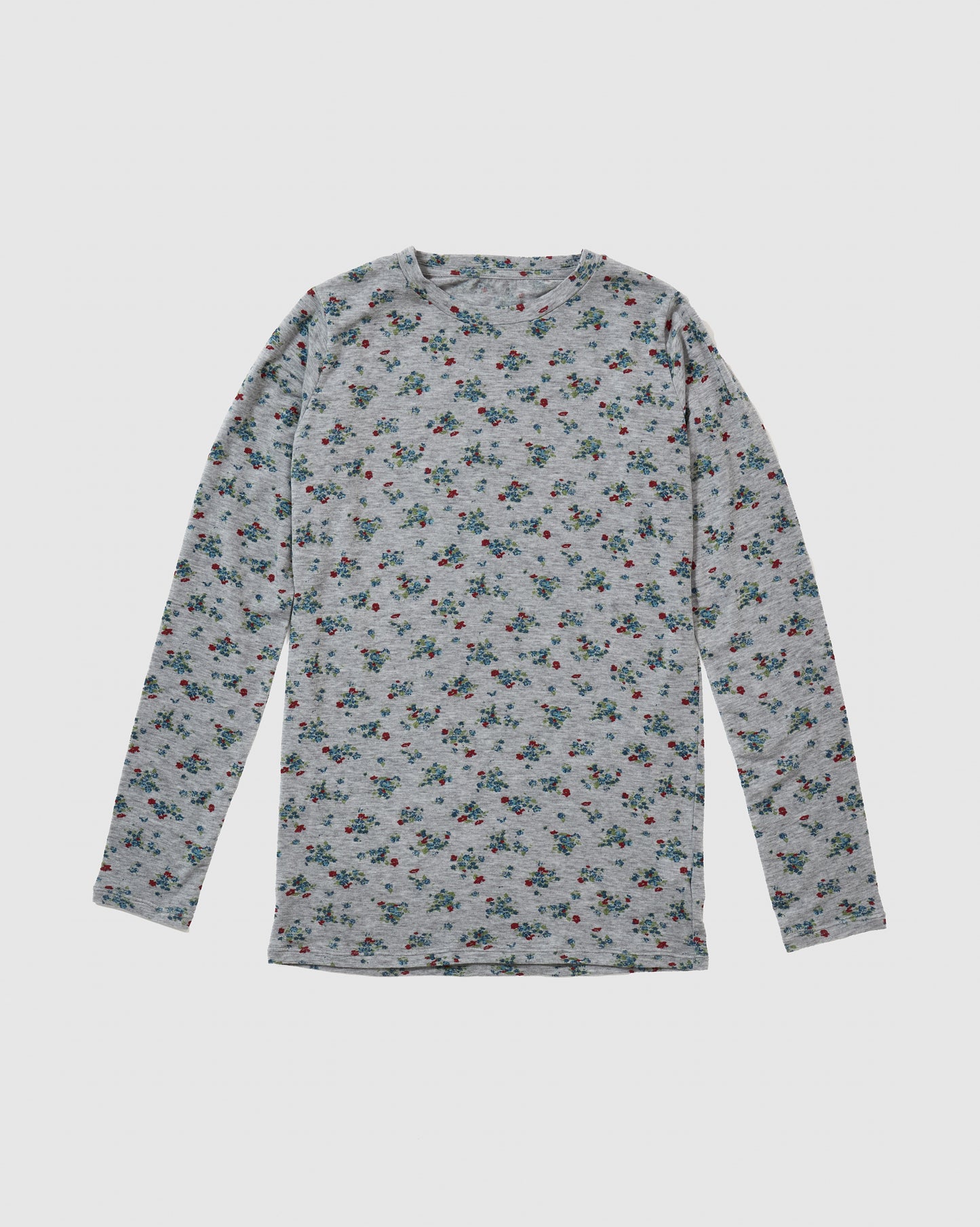 FEEL GOOD LONGSLEEVE (FLOWER) - GREY