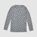 FEEL GOOD LONGSLEEVE (FLOWER) - GREY