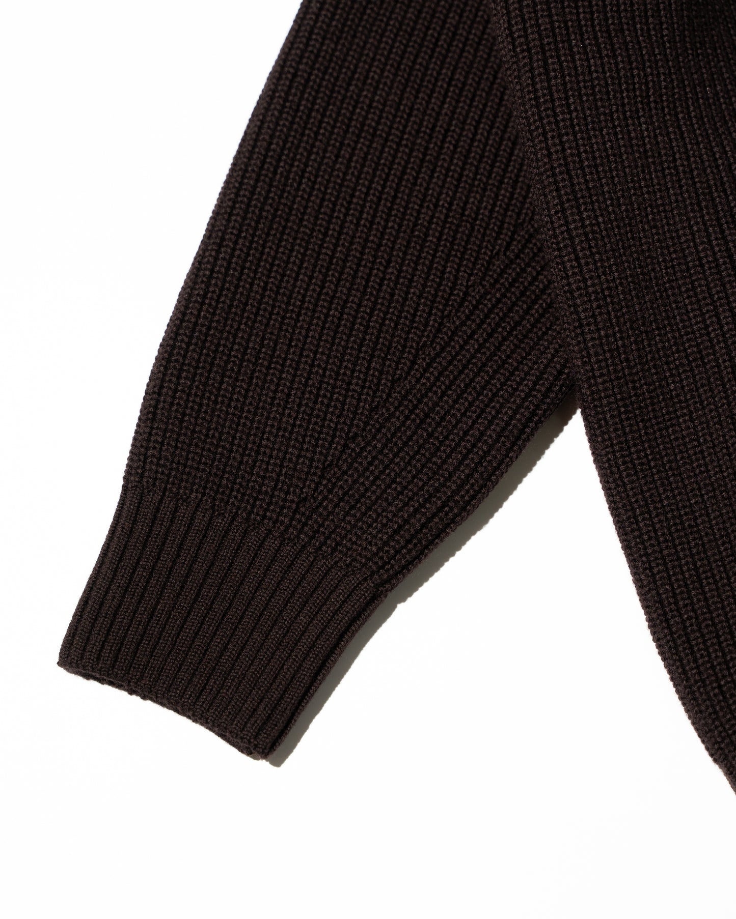 MERINO WOOL CREWNECK KNIT - BROWN