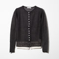 SUPER KID MOHAIR CARDIGAN - CHARCOAL