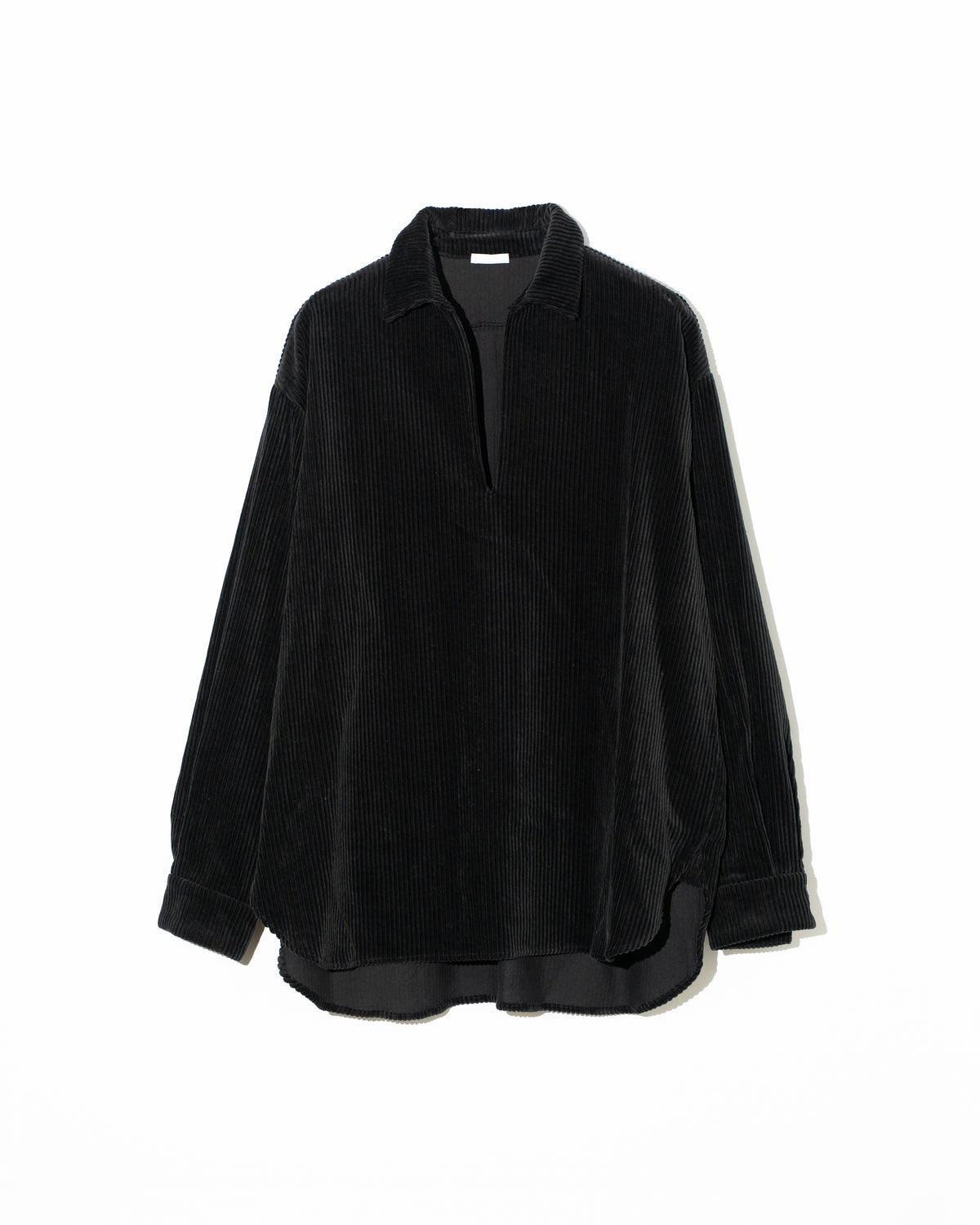 CORDUROY SKIPPER SHIRTS - BLACK