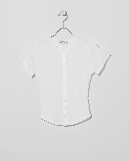 CARDIGAN TEE - WHITE