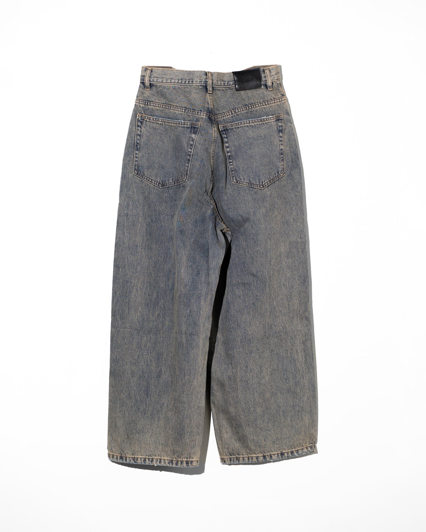 GREY ACID WASH EXTENDED CUT LUFT JEANS - GREY ACID WASH