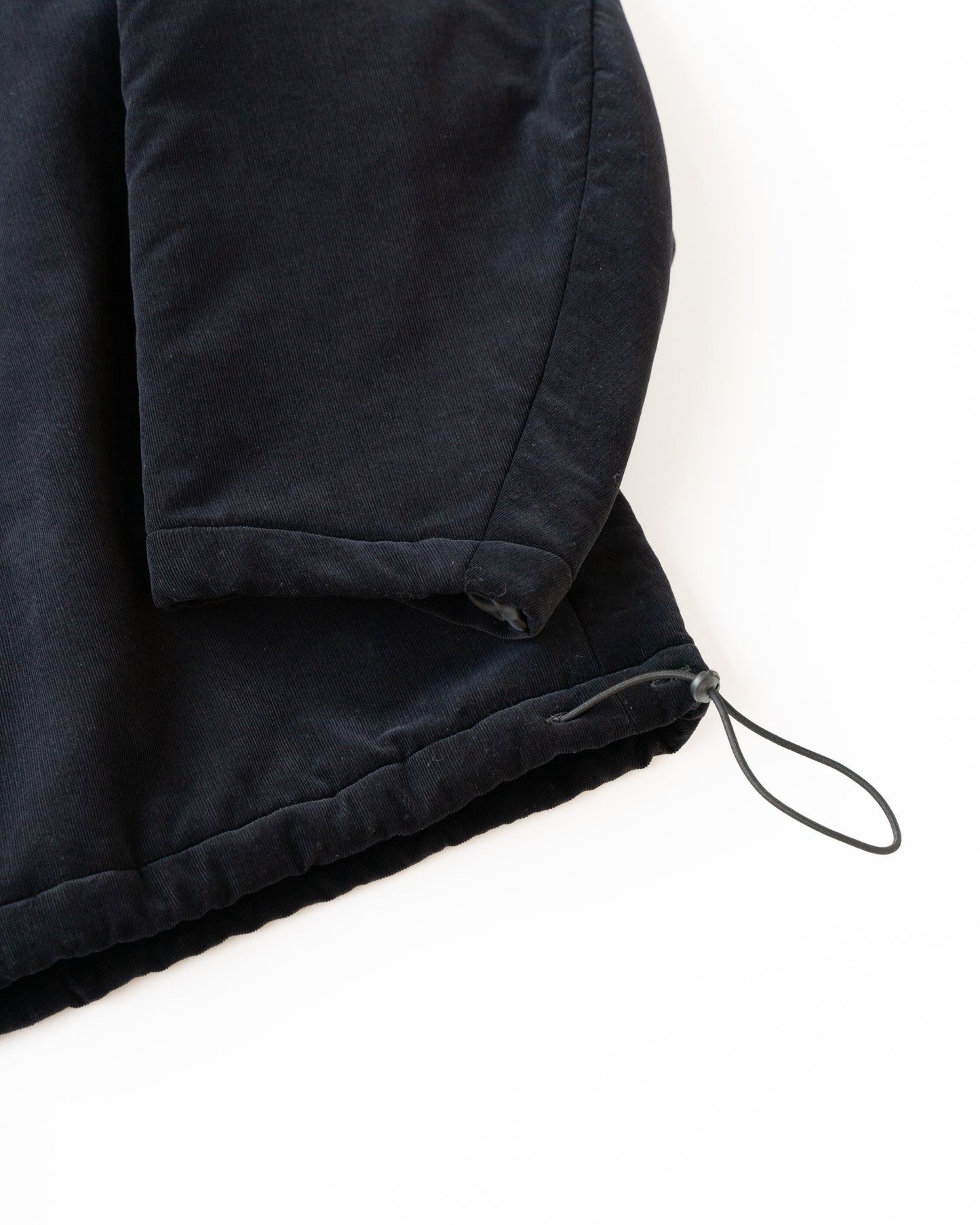 SOFT CORDUROY PADDED PULLOVER COAT - NAVY