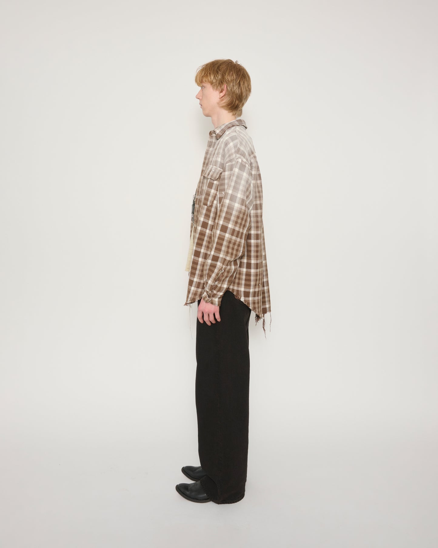 13oz DENIM 5 POCKET PANTS - BLACK BROWN