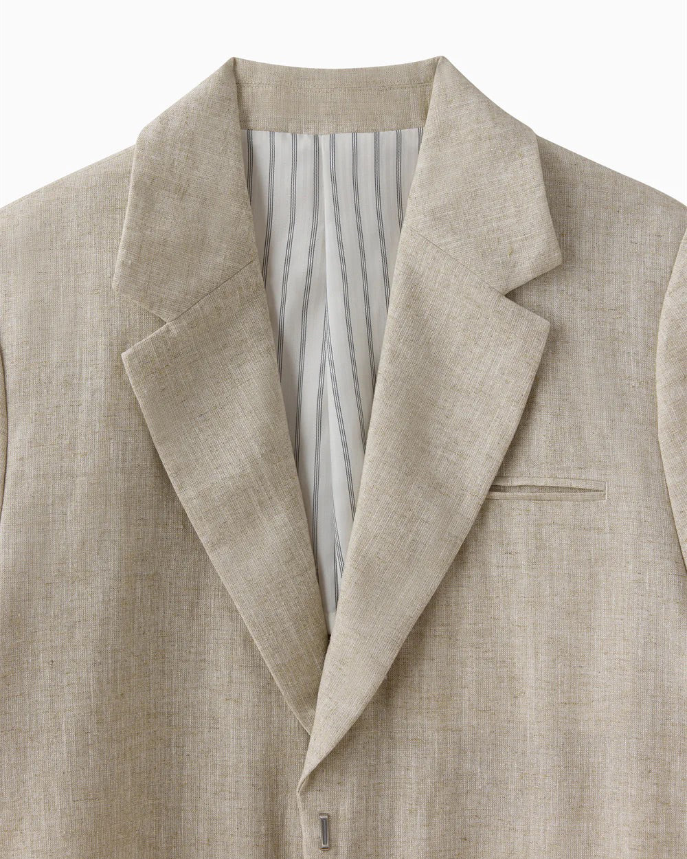 RAYON LINEN LAME JACKET - BEIGE