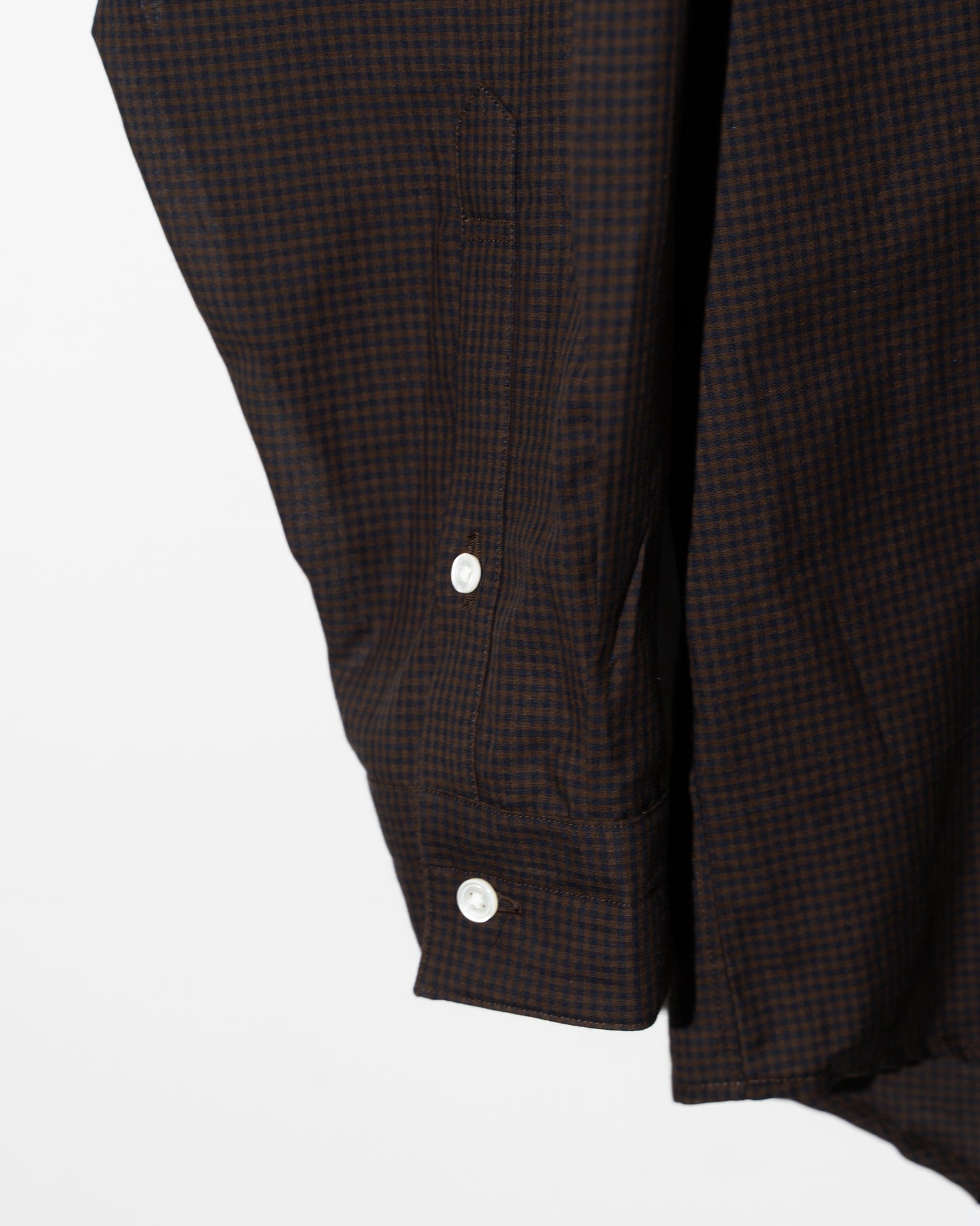 COTTON SILK CHECK SHIRT (femme)  - BROWN