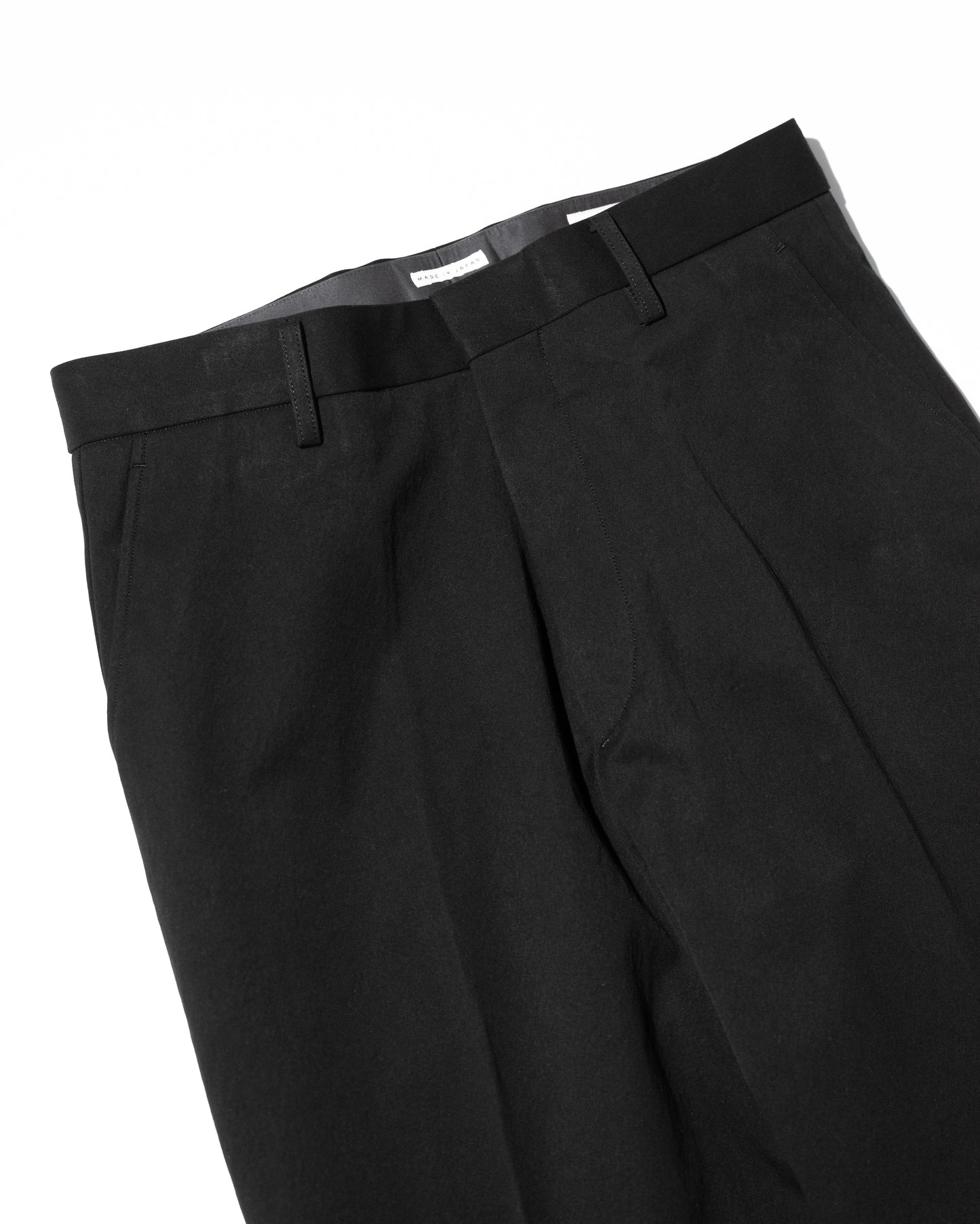 COTTON GABARDINE CHINO TROUSERS - BLACK
