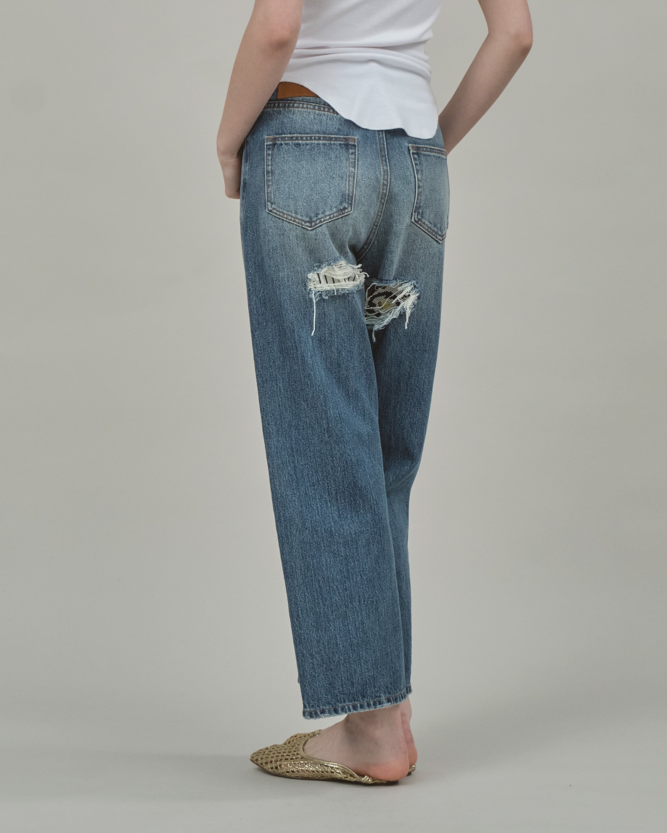 nap(ナップ) ODD PATCH DENIM SAX | HAKU公式通販