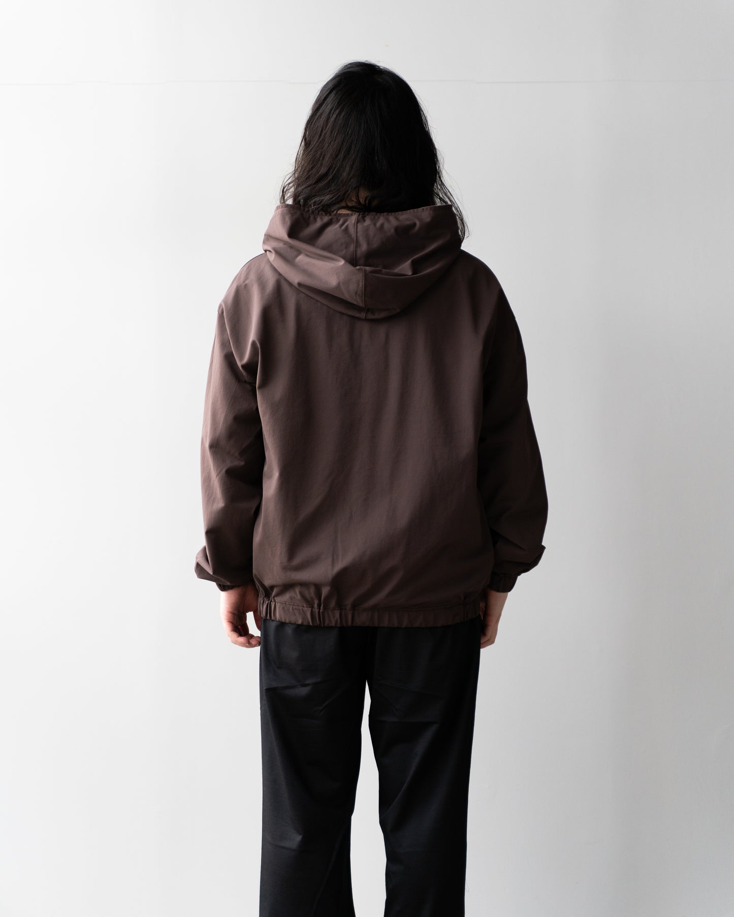 36G NYLON HOODIE - BROWN DYE