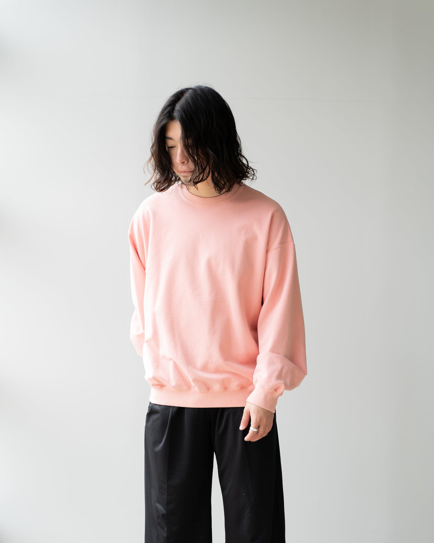 36G SUPER FINE GAUGE PULLOVER - SALMON PINK