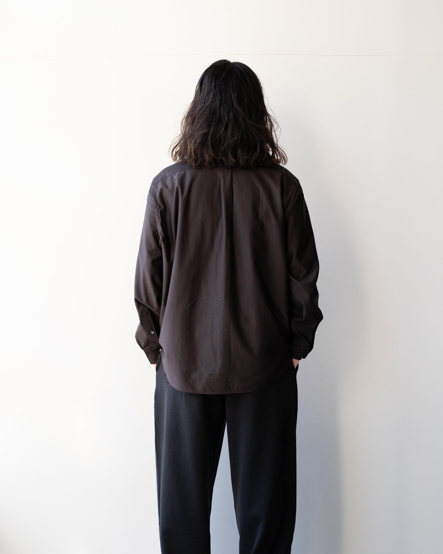 36G WOOL ATMOSPHERE SHIRT - BROWN