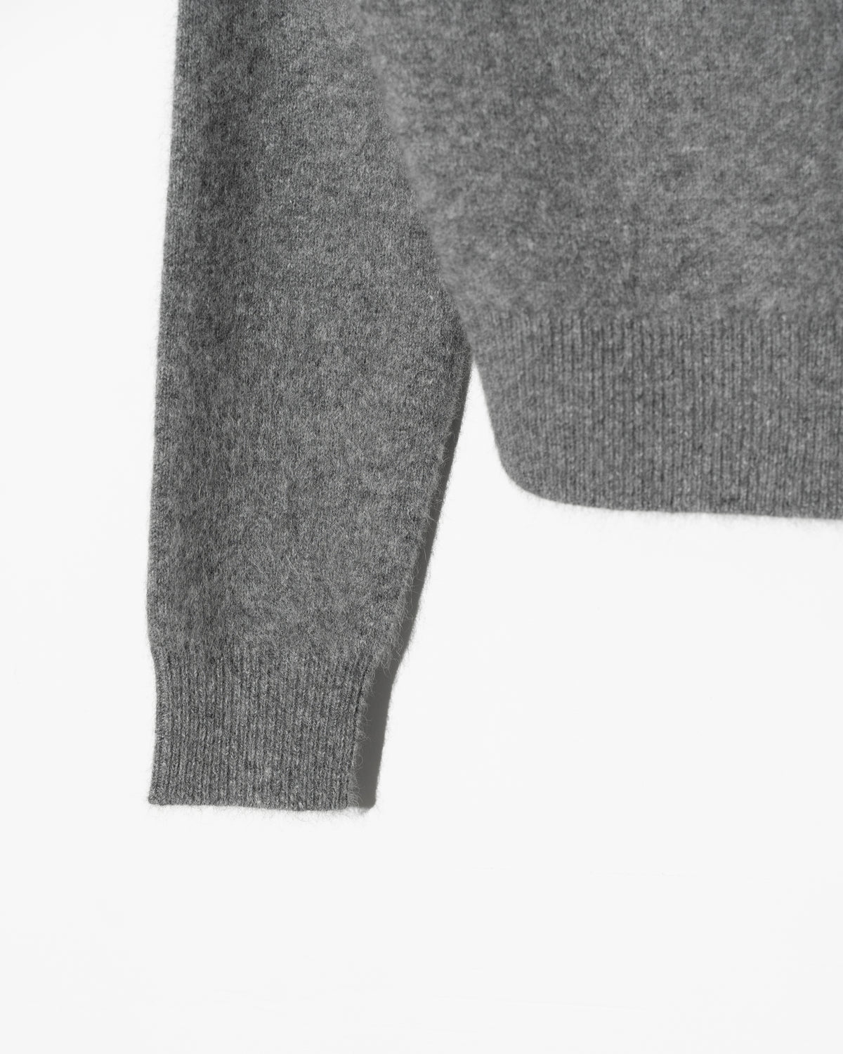 FOX WOOL KNIT CARDIGAN - GRAY